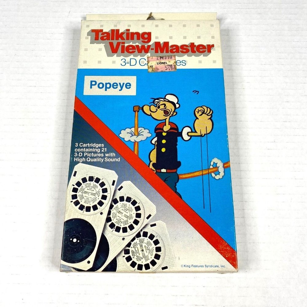 Talking View-Master Stereoviews 3-D‎ Popeye The Sailor Cartoon Kids Vintage 4414